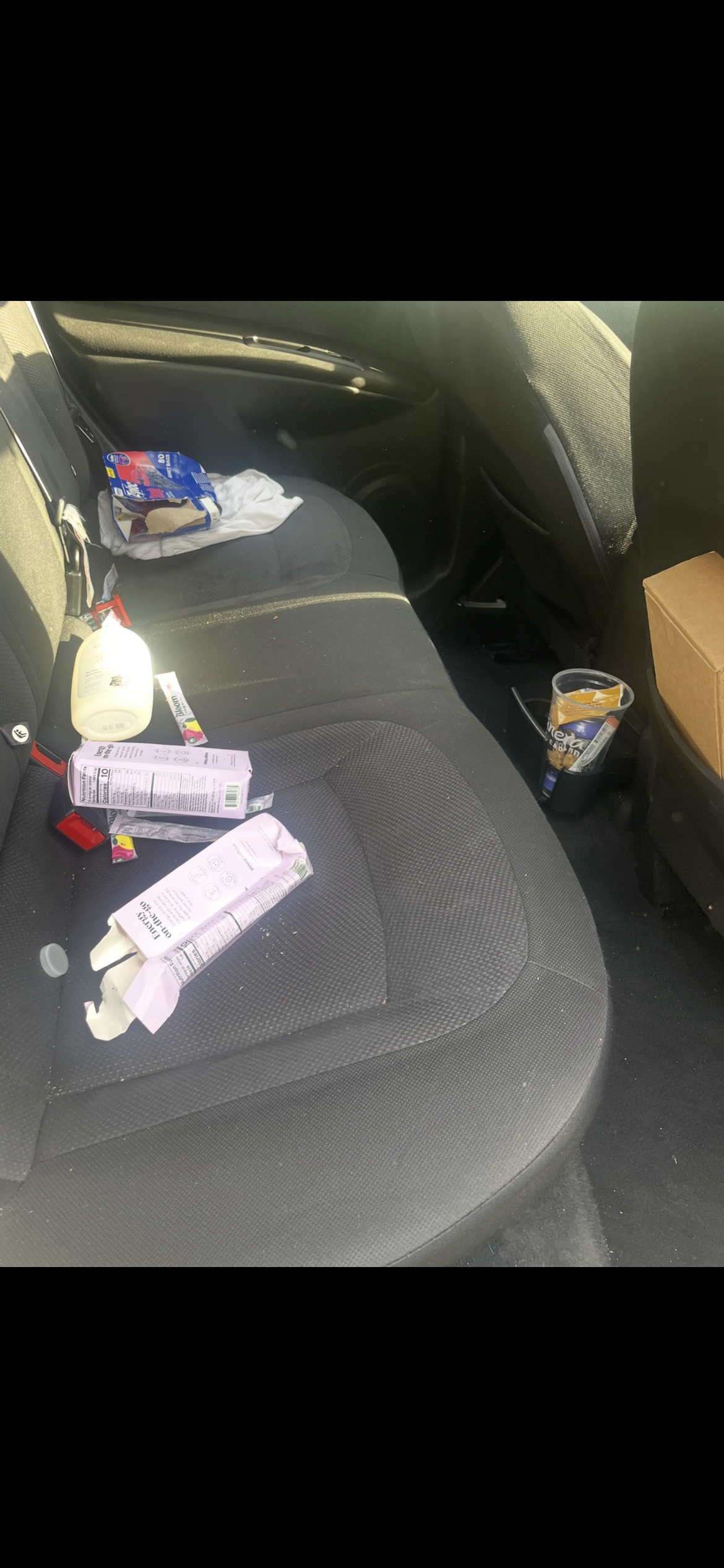 Vehicle interior before detailing